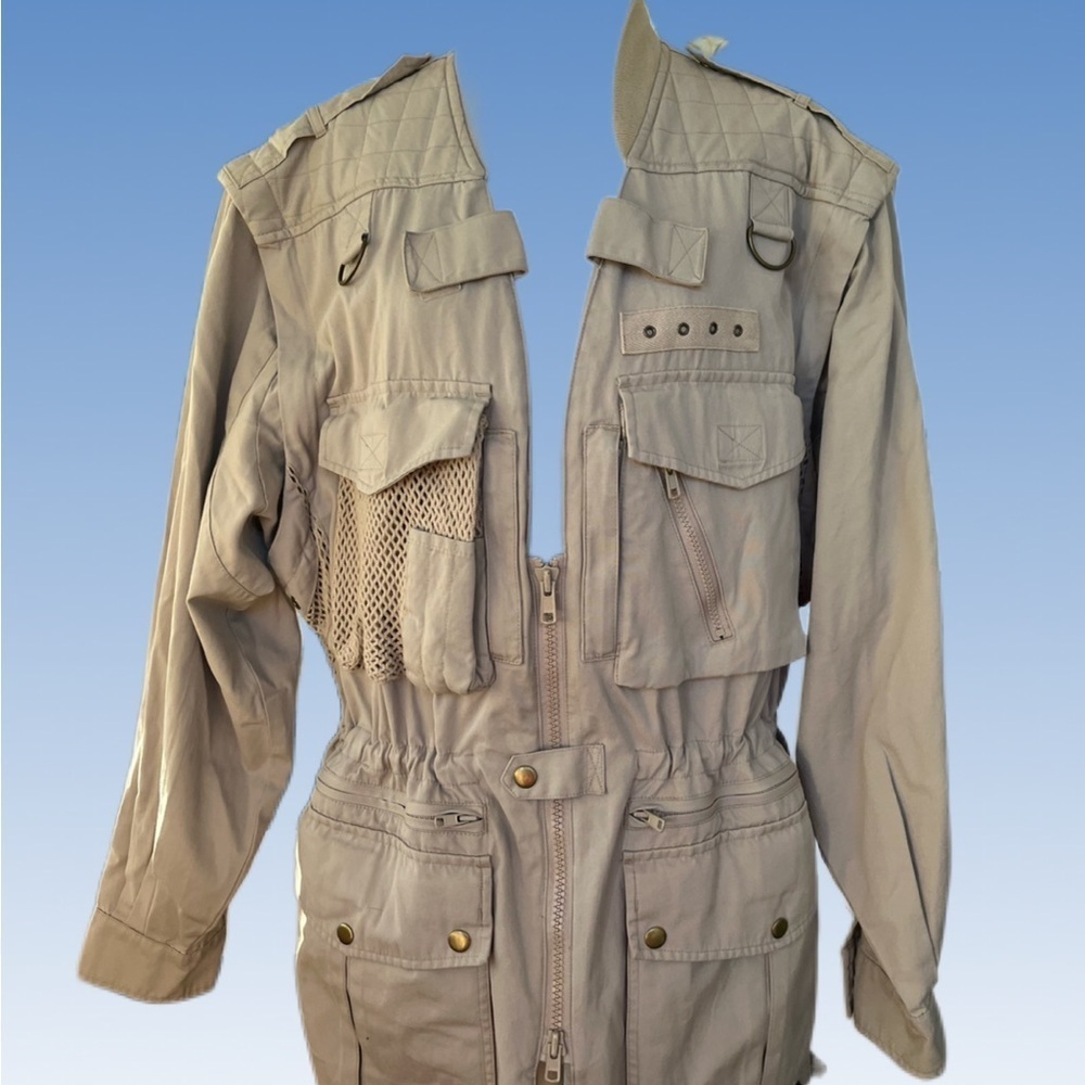 WILLIS & GEIGER Women's Beige Utility Jacket SIZE M